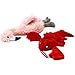 Jalousie Dog Flirt Pole Set Squeaky Toys Plush Toys Dog Teaser Wand and Refills - Upgraded Rope (5 Pack stuffingless)