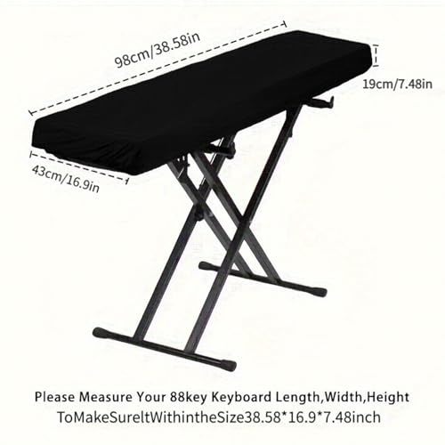 Digital Piano Cover - Piano Keyboard Dust Cover 61 Key | Full Coverage Keys Protector Oxford Fabric for Musical Instrument Beginners Learners Professionals