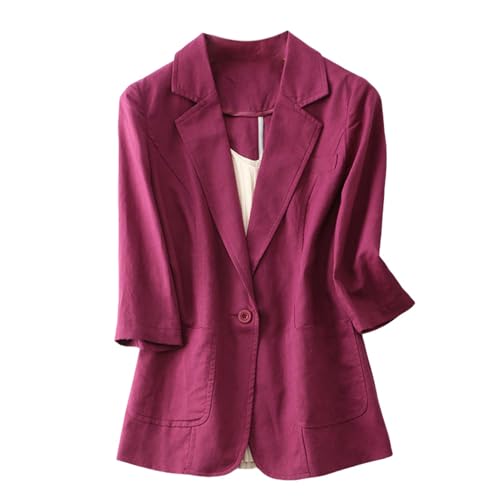Blazer en coton et lin style Hong Kong veste décontractée chic