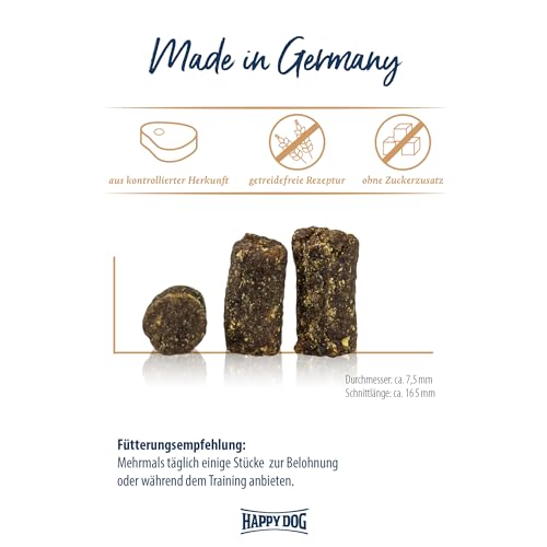 Happy Dog 60700 - Meat Snack Lüneburger Heide - Leckerli für Sensible Hunde aus getrocknetem Lammfleisch - 75 g Inhalt