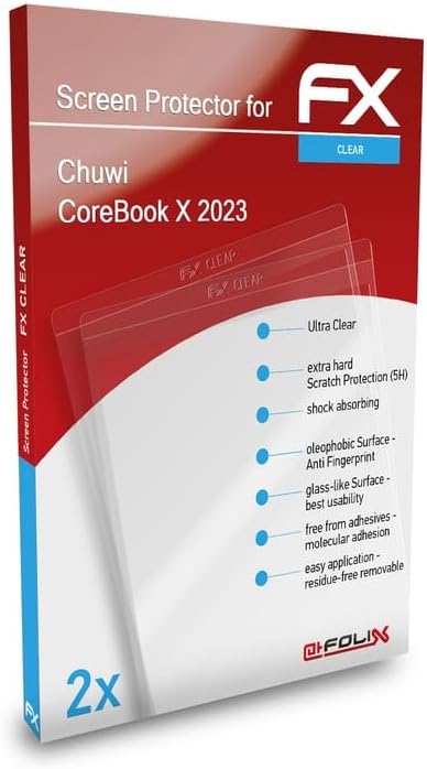 atFoliX Screen Protection Film compatible with Chuwi CoreBook X 2023 Screen Protector, ultra-clear FX Protective Film (2X)