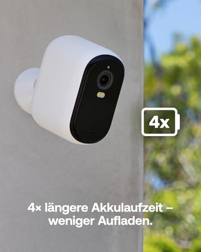 Arlo Essential 3 XL Batterie 2K Überwachungskamera Aussen WLAN, Kabellos, 2K HD Video, Farbnachtsicht, Licht, Bewegungsmelder, Sirene, 2-Wege Audio, Arlo Secure Plan Testzeitraum, 2 Kameras
