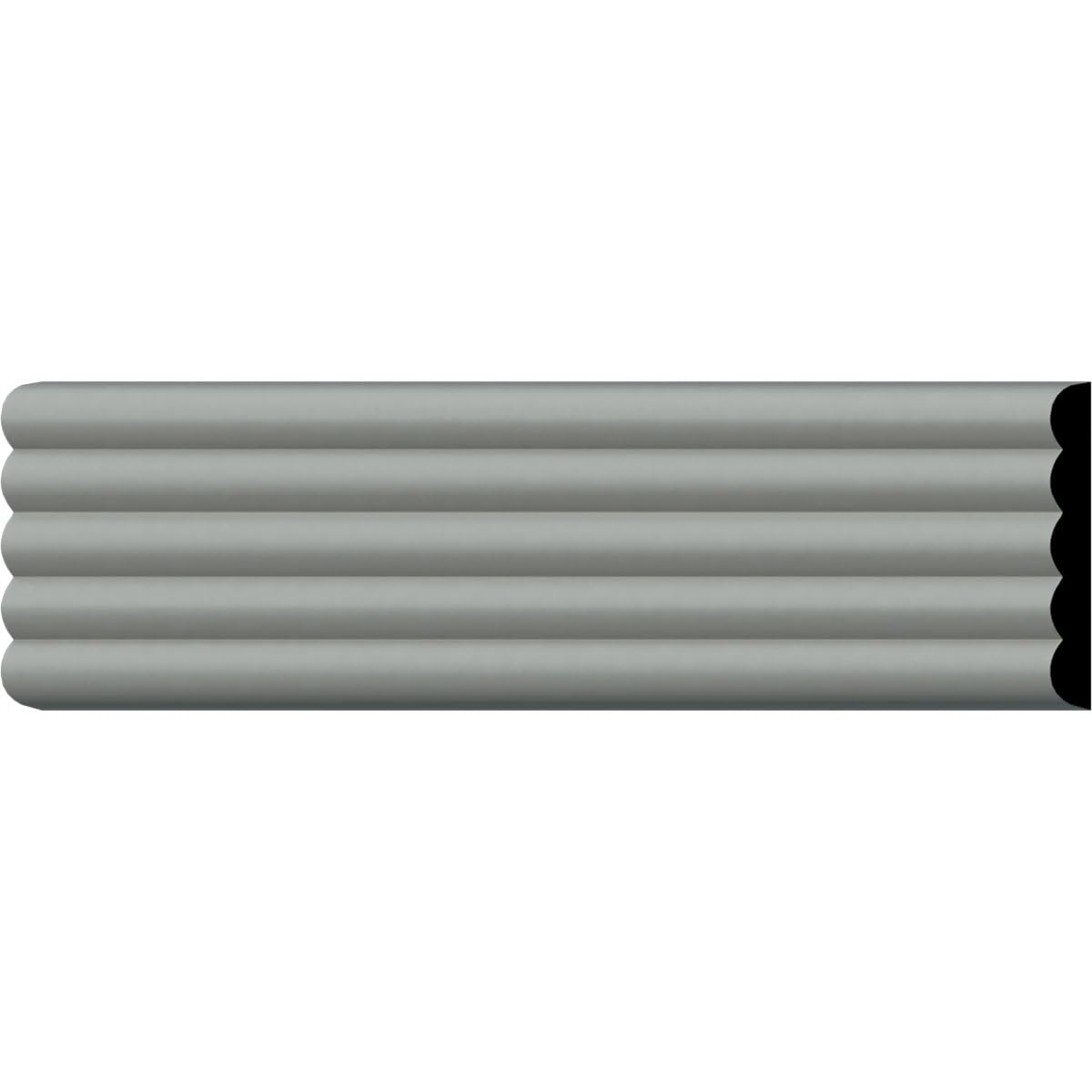 Ekena Millwork PML03X00FL Fluted Panel Panel Moulding Panel Moulding, 3"H x 3/8"P x 94 1/2"L, Primed