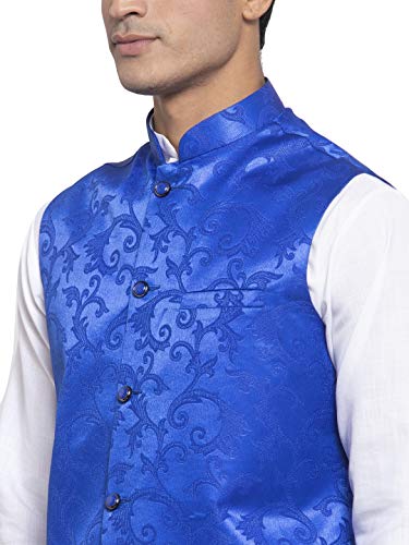 Image of Badoliya & Sons Men's Brocade Zari Nehru Jacket /Waist Coat