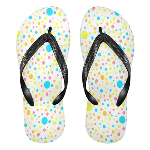 STAYTOP Color Circular Wave Point Flip Flops Sandals of Men's & Women's,Sandals Beach Slippers Shower Slides