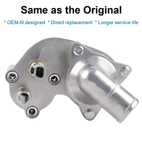 Image of 2L2Z8592BA Aluminum Thermostat Housing Compatible with 2002-2010 Explorer