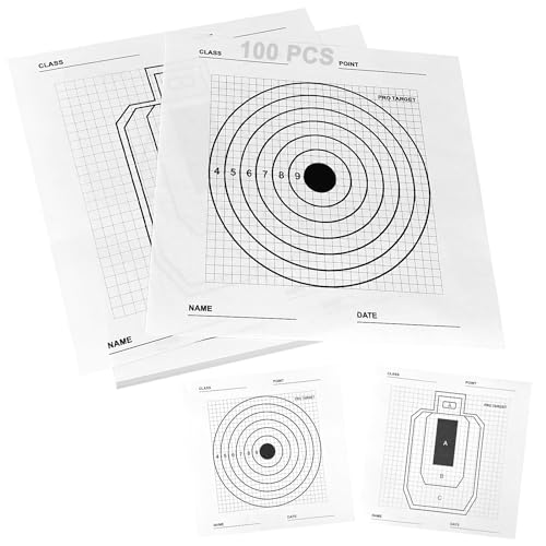100 Pack Paper Targets Replaceable, BB Gun Shooting Practice Paper for Backyard, Indoor or Outdoor Range Targets