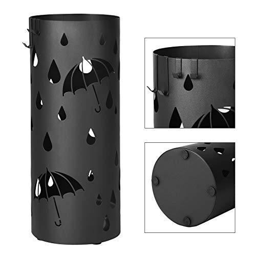 image for SONGMICS Metal Umbrella Holder, Round Umbrella Stand Rack, with a Remo