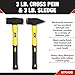 Performance Tool M7040B 3-Pound Cross Pein and 3-Pound Sledge Combination