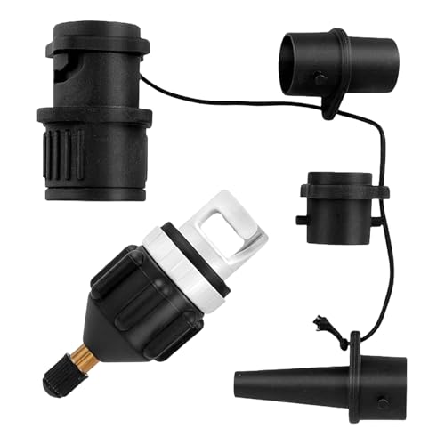 5 Stück Sup Adapter für Kompressor,Boat Schlauchboot Luftpumpe Ventil Pumpenadapter Set,Boot Aufblasbarer Pumpe Ventiladapter Ersatzteile für Inflatable Paddel Board Valve Aufsatz Ersatzteil Kit