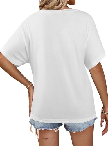 Image of Hilinker Womens Sexy Off The Shoulder Tops Short Batwing Sleeve T Shirt Oversized Casual Tee