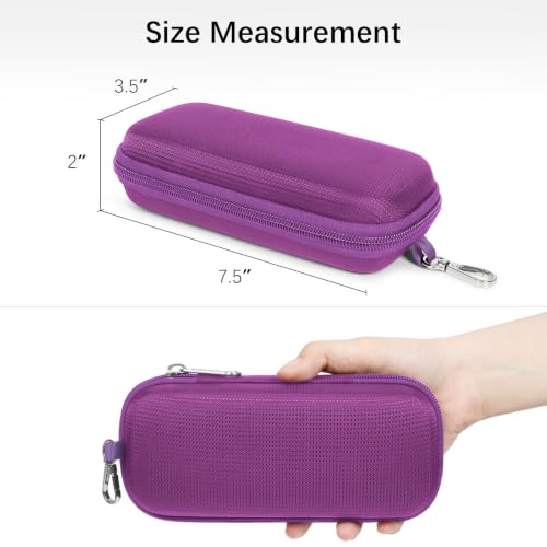 Image of Double Eyeglasses Case Hard Shell Dual Sunglasses Organizer with Zipper Closure Travel Eyewear Storage for Vehicle