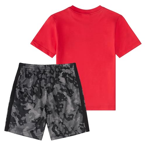 Image of adidas baby-boys Poly Tee Aop 3s Short Set(infant)
