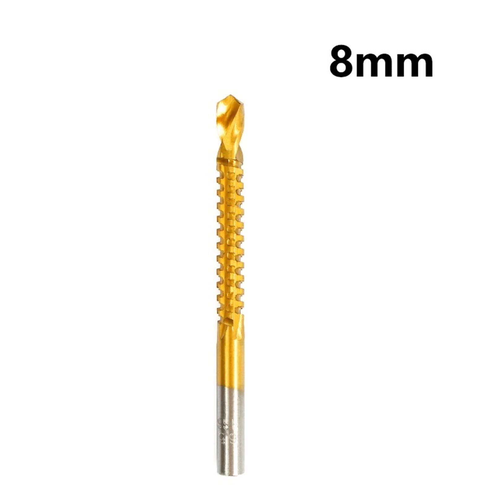 3/4/5/6/6,5/8 mm zestaw wierteł HSS kompozytowa śruba Tap stolarz obróbka drewna tworzywo sztuczne metal otwory narzędzia do rowkowania (kolor: 8 mm (1 szt.)
