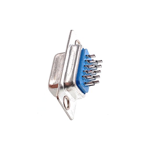 10 piezas conector VGA macho tipo soldadura 15 pines miniatura 5