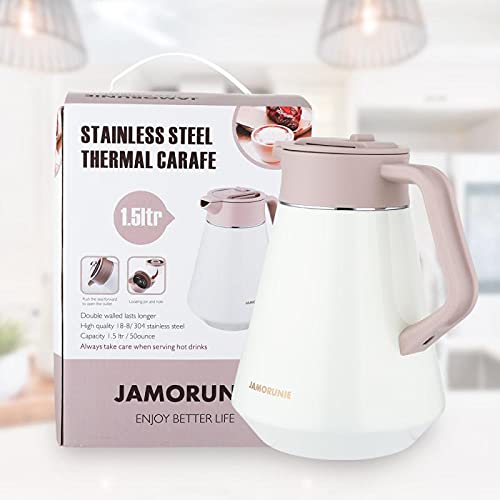 image for JAMORUNIE Thermal Coffee Carafe,Vacuum Insulated Carafe,Stainless Stee