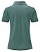 BGOWATU Women's Short Sleeve Golf Polo Shirts Collared Quarter Zip Tennis Tank Tops UPF 50+ Quick Dry Lightweight Gray Green M
