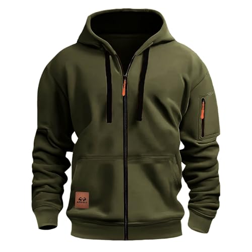 NSICBMNO Green Hoodies For Men Uk Full Zip Up Jumper Casual Hooded Lightweight Jackets With Pockets Outdoor Fleece Jackets Long Sleeve Jacket Pullover Hoody Oversized Sweatshirt Loose Fit Hoodies 3Xl