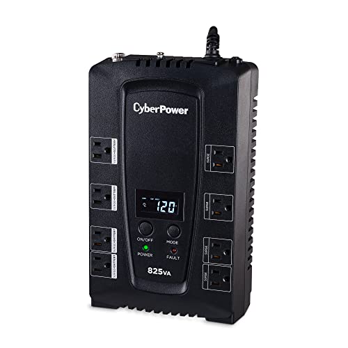 Cyberpower Cp825Lcd Intelligent Lcd Ups System, 825Va/450W, 8 Outlets, Compact #TOP3