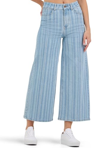Wrangler Women's High-Rise Wide Leg A-line Crop Jean
