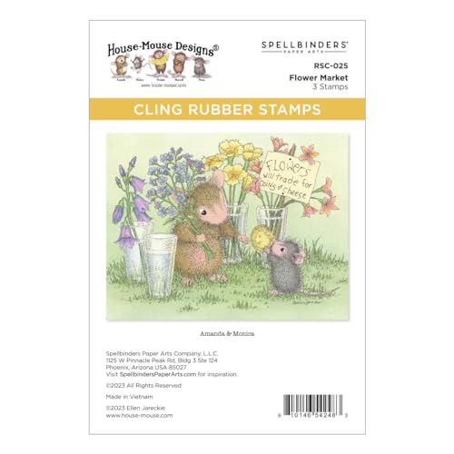 Tampons en caoutchouc Spellbinders RSC-025 scrapbooking marché aux fleurs