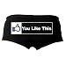Hot Leathers You Like This Ladies Boy Shorts (Black, X-Large)