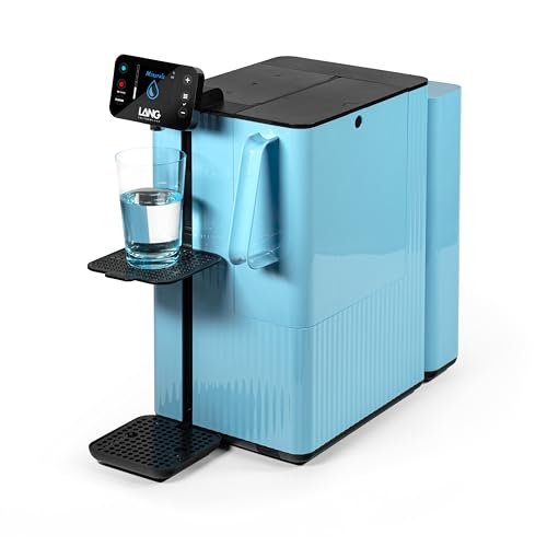LANGWATER - Depuratore Acqua Domestico Portatile - Osmosi Inversa e Mineralizzazione - Senza Installazione - Erogatore di Acqua Calda - Senza Microplastiche - Da Banco - Minerali non Inclus