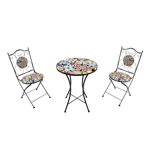 AXI Amélie Table Et Chaise Bistrot, 2 Chaises 1 Table, Ensemble Bistro Extérieur - Fiesta Flower...