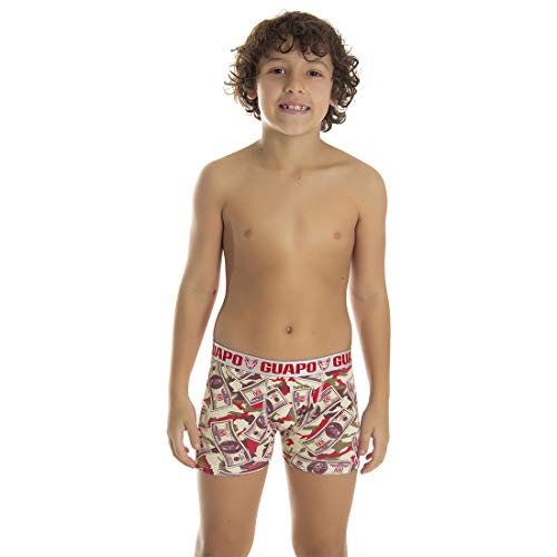 Kit com 5 Cuecas Boxer Infantil Microfibra