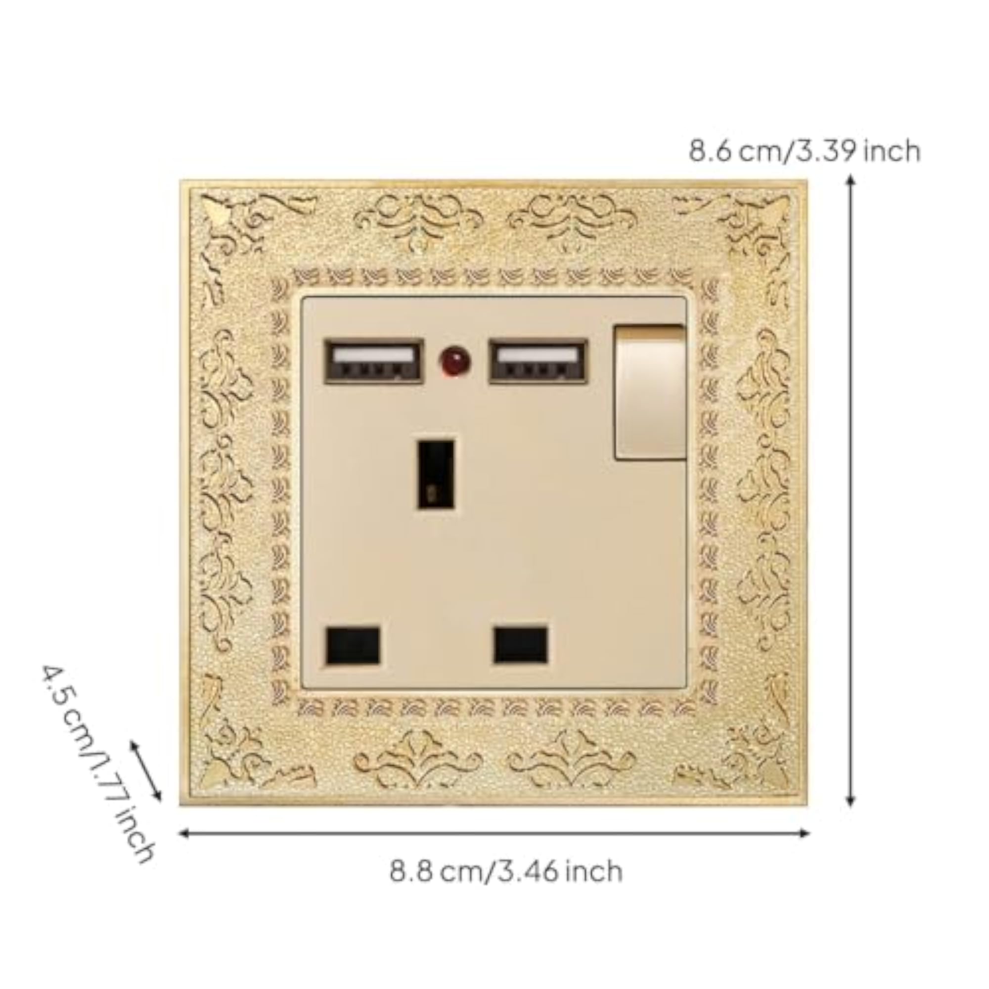 Vintage Wall Socket with USB Ports