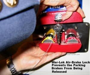 Tractor-Trailer Air Brake Lock