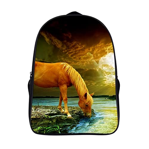 Cartable cheval 3D pour le collège et les sorties décontractées des ados