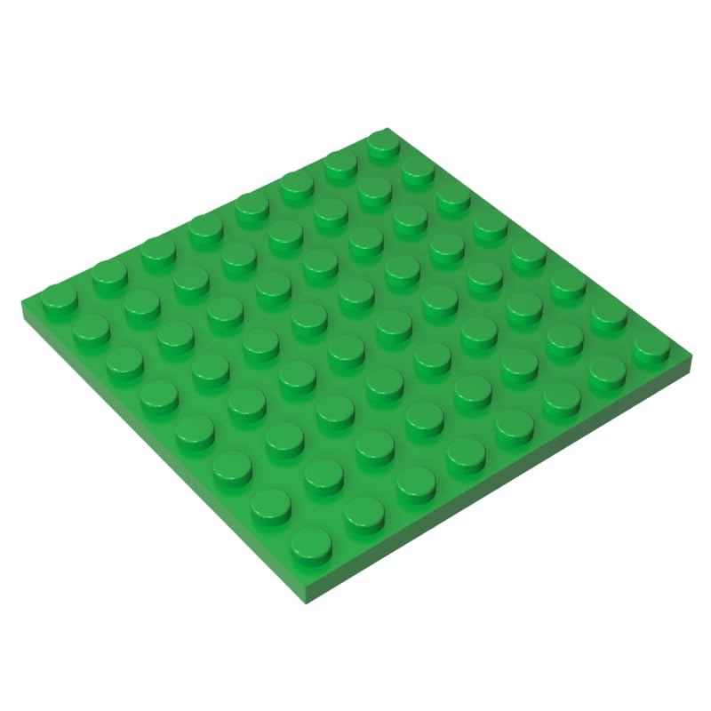 41539 Foundation Plate Plate 8x8 10 Pieces GDS-528 Compatible with Lego Building Blocks Color:Bright Green โ image 1