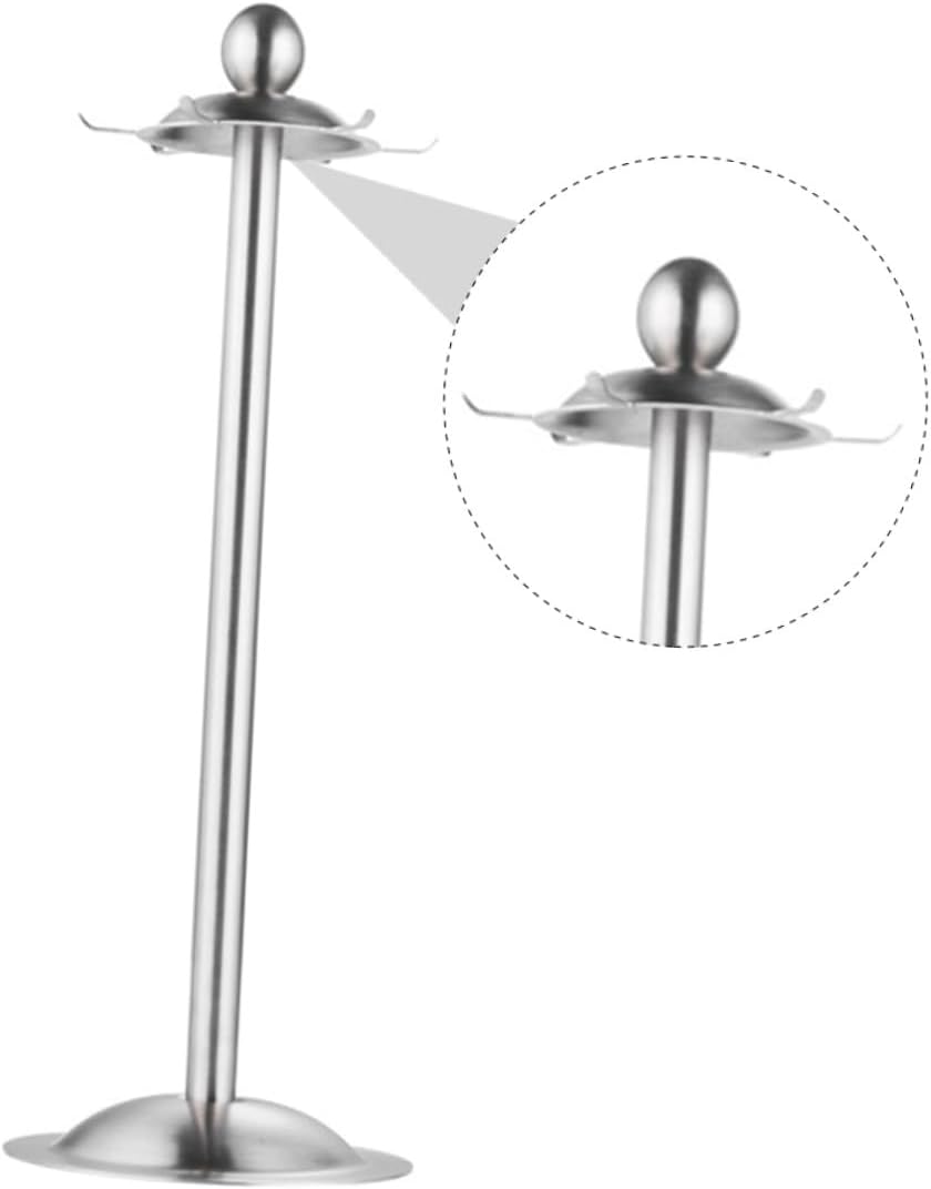 Uonlytech Stainless Steel Kitchen Rack with 6 Hooks Utensil and Spatula Organizer for Cooking Tools Storage Space-saving Holder for Home Kitchen Supplies