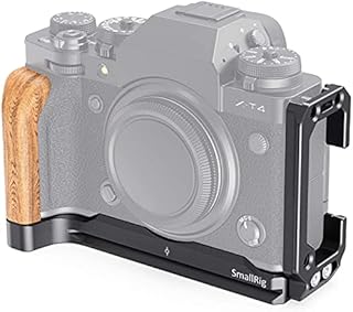 SMALLRIG Camera L Bracket Wooden Grip L Plate for FUJIFILM X-T4 Cameras - LCF2811B
