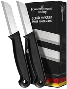 Schwertkrone Solingen Schälmesser Set 2-teilig Schwarz