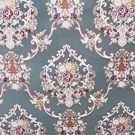 Decora Furnishings Luxurious Woven Jacquard Damask Design Heavy Furnishing Fabric for Upholstery Sofa, Chair, Cushion Covers, Craft - Width 54 inches - Fabric by The Meter (Teal Blue)