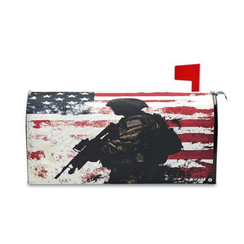 Coperture magnetiche per cassetta della posta dei soldati della bandiera americana, per Pasqua, San Valentino, 45,7 x 52,6 cm, Caja de correos