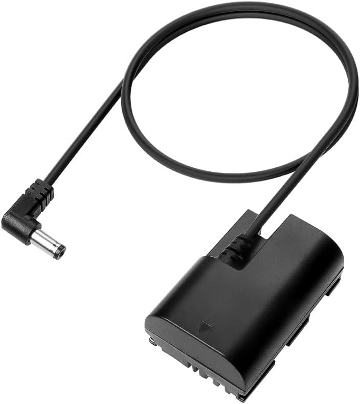 Alvin's Cables LP-E6NH Dummy Battery to DC Power Cable for Canon-R5C Camera, EOS R7 R6 R 90D 80D 7D Mark II 7D 70D6D 60D 5D Mark IV 5DS Camera, 50cm/19.7inches