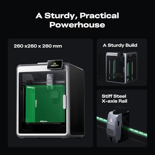 Image of Creality K2 3D Printer, Multicolor Printing Need CFS, Max 600mm /s Printing Speed, Smart Auto Leveling & Al Camera, Next-Gen Direct Drive Extruder, 95% Pre-Assemble, Build Volume 260 * 260 * 260mm