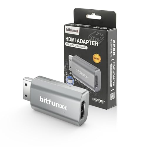 BITFUNX Dreamcast HDMI™ Adapter - Supports VGA to HDMI™, Plug & Play Video Game Adapter with No...