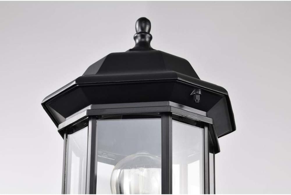 Nuvo 60/6115 Hopkins 1-Light Outdoor Post Lantern, Matte Black, Large