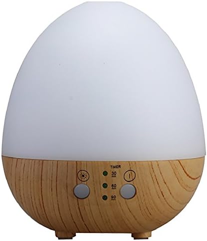 KOVODA Aromatherapy Essential Oil Diffuser Humidifier 235ml with 4 Timer Setting Ultrasonic Cool Mist Ultrasonic Wood Grain Egg Diffusers Waterless Auto Shut-Off for Home Office Yoga Spa