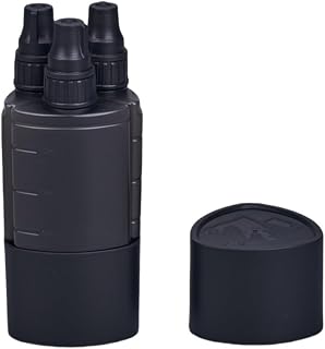 Juego de 3 botellas de condimento exprimibles con escala, recargables, a prueba de fugas, dispensador de aderezo de ensalada, botella de ketchup de mostaza (negro)