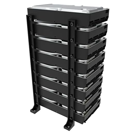 Suporte Organizador Vertical Tipo Rack Externo Compatível Com Até 8 HD's de 3.5 - Dock Station - Preto