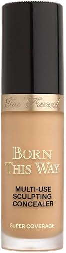 Too Faced Born This Way Super Coverage Multi-Use Concealer | Full Coverage, Oil Free, Long Lasting + Hydrating, 0.46 Fl Oz, Sand