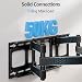 MOUNTUP Full Motion TV Wall Bracket for 37-82 Inch LED, LCD, OLED Flat & Curved TV, Heavy Duty Dual Arms with Swivel & Tilt, Holds up to 50kg, Max VESA 600x400mm, Hardware Kit Included