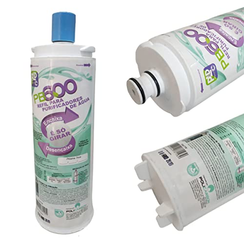 Refil Filtro Pb600 P/Purificador De Água Newmaq, Newup, Masterfrio Rótula Branco