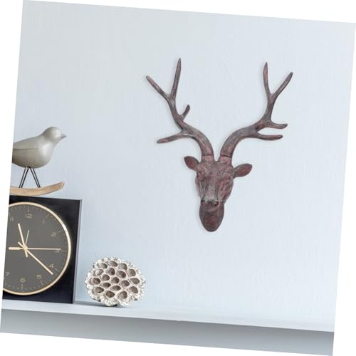 Décoration murale cerf en bois sculpté main pour salon élégant