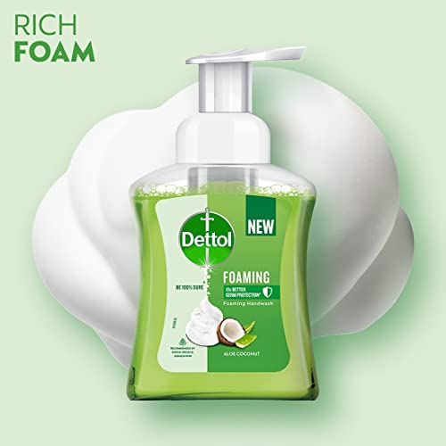 Image of Dettol Foaming Handwash Pump - Aloe Coconut (Pack of 3-250ml each) & Dettol Liquid Disinfectant for Personal Hygiene, Surface Disinfection, Floor Cleaner (Menthol Cool, 200ml, Pack of 3)